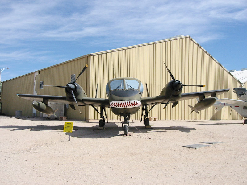 Grumman OV-1C Mohawk observation and counter-insurgency aircraft, Pima Air and Space Museum, Tucson, Arizona.