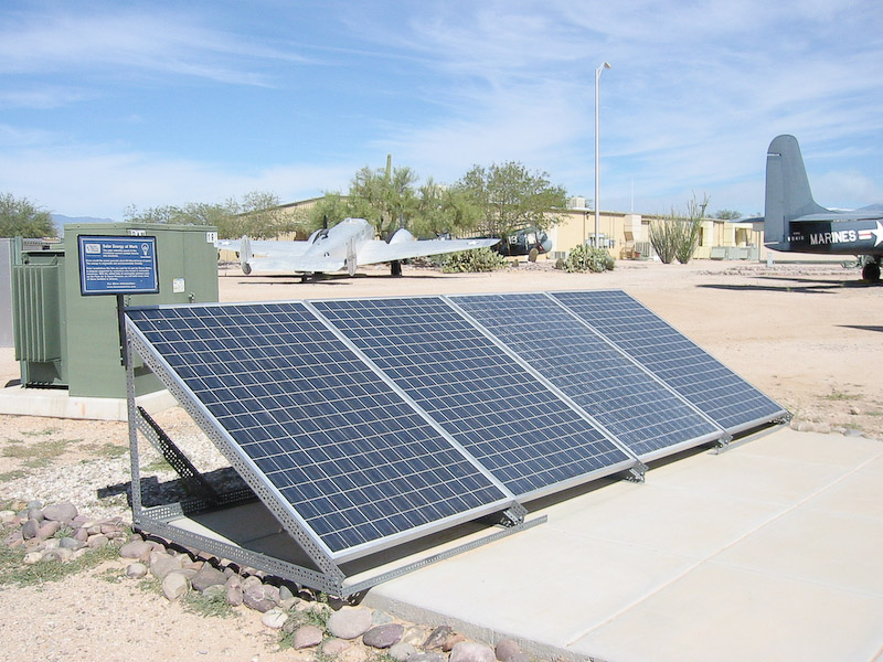 Solar panel, Pima Air and Space Museum, Tucson, Arizona. Yes, it has an exhibit sign.