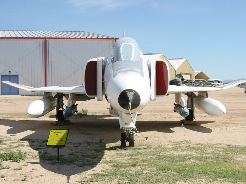 NF-4E Phantom II jet fighter, used as a test aircraft. Pima Air and Space Museum, Tucson, Arizona.