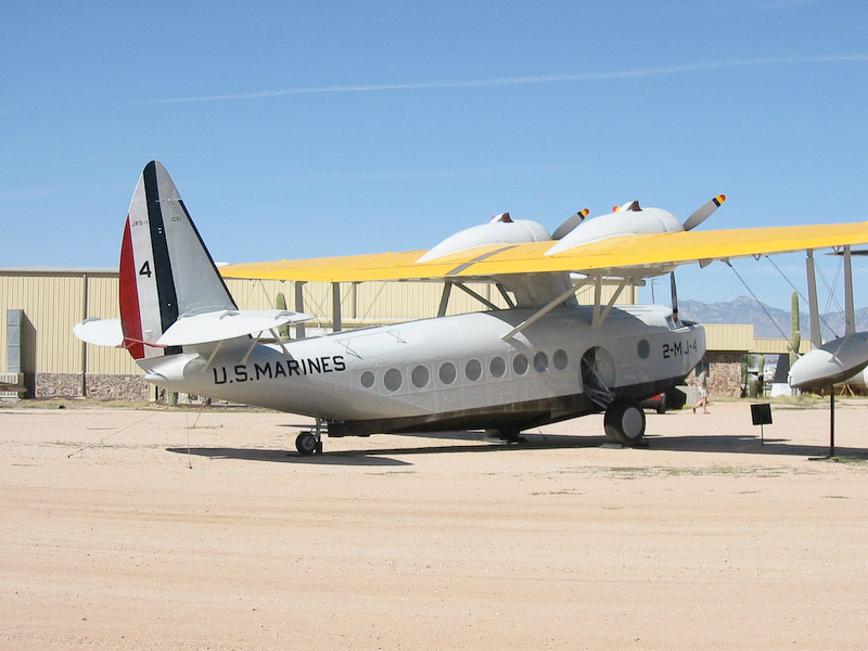 Sikorsky S-43 painted in the colors of a Marine JRS1 seaplane, Pima Air and Space Museum, Tucson, Arizona.