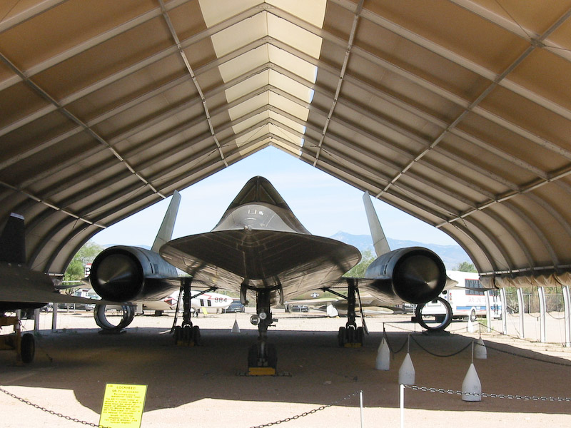 Lockheed SR-71 Blackbird strategic reconnaissance jet, Pima Air and Space Museum, Tucson, Arizona.