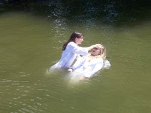 United Methodist immersion baptism