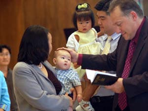 United Methodist toddler baptism