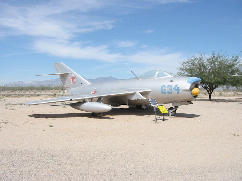 Mikoyan Guerevich MiG-17 (code name Fresco) Soviet fighter jet, Pima Air and Space Museum, Tucson, Arizona.