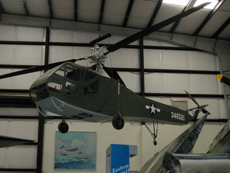 The world's first mass produced helicopter, the Sikorsky R-4 Hoverfly, Pima Air and Space Museum, Tucson, Arizona.