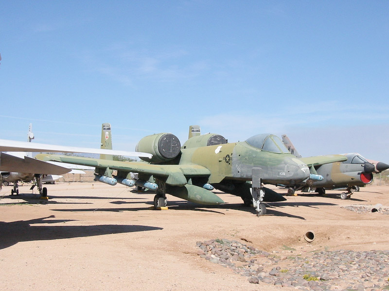 Fairchild A-10A Thunderbolt II close support fighter, Pima Air and Space Museum, Tucson, Arizona.