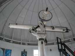 12-inch refractor telescope atop Building 1, famed for cataloging binary stars used in celestial navigaton. Photo © Lawrence I. Charters